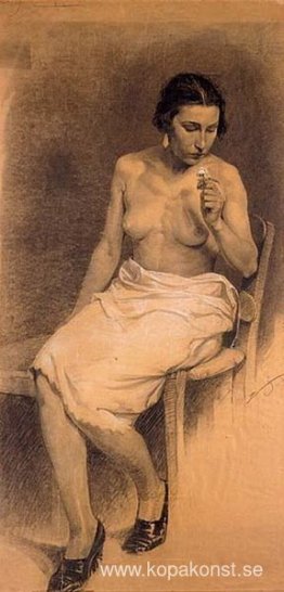 Flicka med ros Flicka med ros