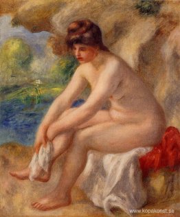 Lämnar badet Lämnar badet