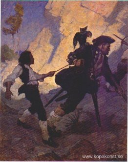 Jim, Long John Silver och hans papegoja Jim, Long John Silver och hans papegoja