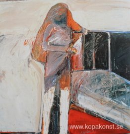 Tonåring vid sängen Tonåring vid sängen