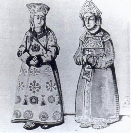 Skiss av kostymer för "Snow Maiden" Skiss av kostymer för "Snow Maiden"