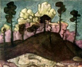 Tallar med molnig bakgrund Tallar med molnig bakgrund