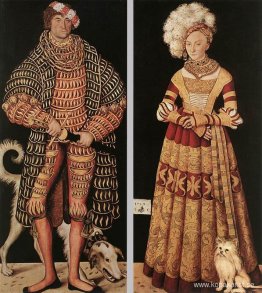 Porträtt av Henrik den fromme, hertig av Sachsen och hans hustru Porträtt av Henrik den fromme, hertig av Sachsen och hans hustru