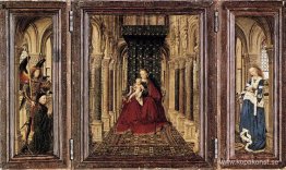 Jungfrun och barnet i en kyrka Jungfrun och barnet i en kyrka