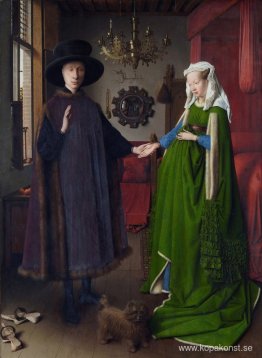 Arnolfini-bröllopet. Porträttet av Giovanni Arnolfini och hans f Arnolfini-bröllopet. Porträttet av Giovanni Arnolfini och hans f
