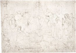 Studier av en stor "bild av Jungfrun" Madonna med barn, tio helg Studier av en stor "bild av Jungfrun" Madonna med barn, tio helg