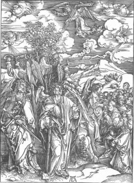 Fyra änglar som håller vindarna och undertecknar de utvalda Fyra änglar som håller vindarna och undertecknar de utvalda