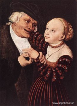 Gammal man och ung kvinna Gammal man och ung kvinna