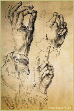 Studie av tre händer Studie av tre händer
