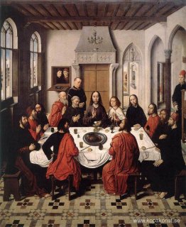 Nattvarden - från det bevingade altaret i St Peter i Leuven Nattvarden - från det bevingade altaret i St Peter i Leuven