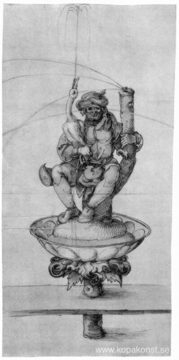 Bauergås med fontänfigur Bauergås med fontänfigur