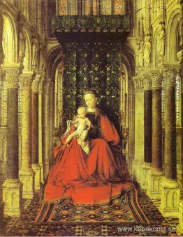 Jungfrun och barnet i en kyrka Jungfrun och barnet i en kyrka