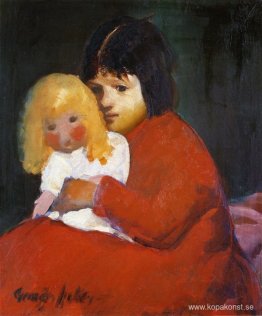 Flicka med docka Flicka med docka