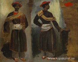 Två vyer av en stående indian från Calcutta Två vyer av en stående indian från Calcutta