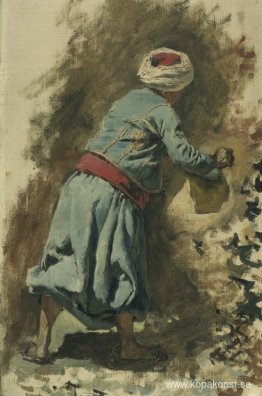 Studie av en mor i blått Studie av en mor i blått