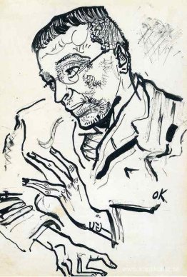 Porträtt av Karl Kraus Porträtt av Karl Kraus