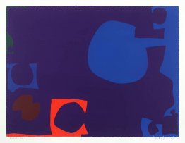 Blått och djupt violett med orange, brunt och grönt Blått och djupt violett med orange, brunt och grönt