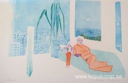 Speglar från 'Invitation to a Voyage'-portfölj med 5 akvatinter Speglar från 'Invitation to a Voyage'-portfölj med 5 akvatinter