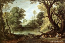 Landskap med nymfer och satyrer Landskap med nymfer och satyrer