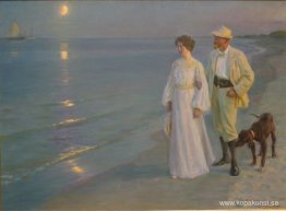 Sommarkväll på Skagens strand Sommarkväll på Skagens strand