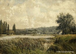 Landskap med en biflod till Seine, nära Paris Landskap med en biflod till Seine, nära Paris