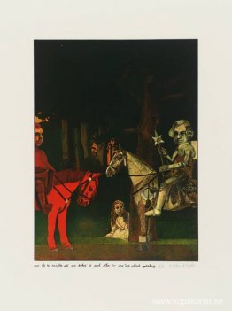 Peter Blake och de två riddarna satt och tittade på varandra uta Peter Blake och de två riddarna satt och tittade på varandra uta