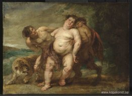 Berusad Bacchus med Faun och Satyr Berusad Bacchus med Faun och Satyr