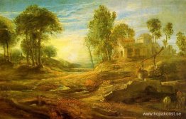 Landskap med en bevattningsplats Landskap med en bevattningsplats