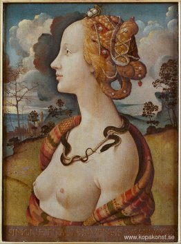 Porträtt av Simonetta Vespucci som Cleopatra Porträtt av Simonetta Vespucci som Cleopatra