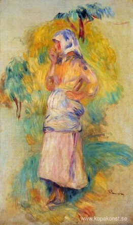 Ung bonde som äter ett äpple Ung bonde som äter ett äpple