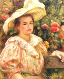 Dam med vit hatt Dam med vit hatt