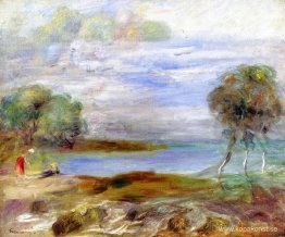 Två figurer vid vattnet Två figurer vid vattnet