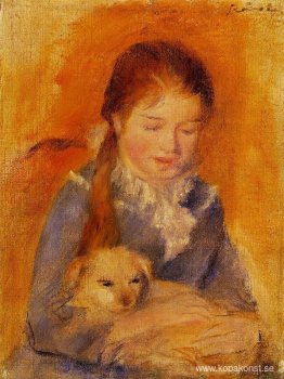 Flicka med en hund Flicka med en hund