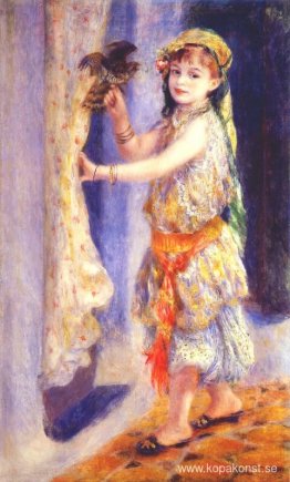 Flicka med Falcon Flicka med Falcon