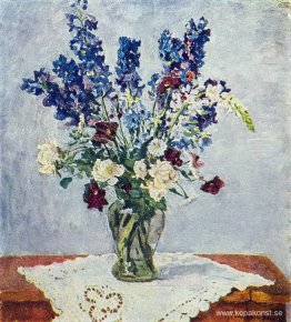 Delphinium och Rose Delphinium och Rose