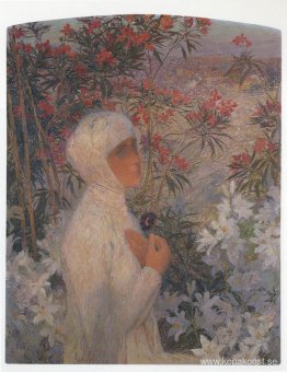 Ung kvinna med blommor Ung kvinna med blommor