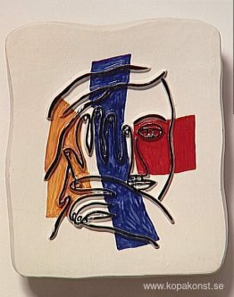 Ansikte med båda händerna Ansikte med båda händerna