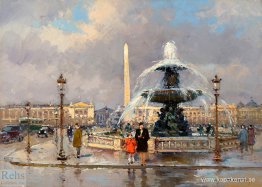 Fontän på Place de la Concorde Fontän på Place de la Concorde