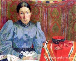 Porträtt av Emilie Amiet-Baer Porträtt av Emilie Amiet-Baer