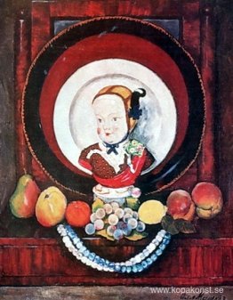 Stilleben med porslinsdocka Stilleben med porslinsdocka