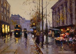 Blomstermarknad på La Madeleine Blomstermarknad på La Madeleine