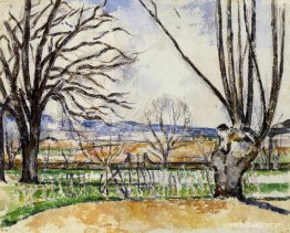 Träden av Jas de Bouffan på våren Träden av Jas de Bouffan på våren