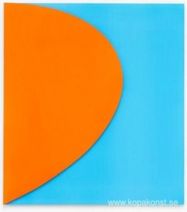 Orange relief med blått Orange relief med blått