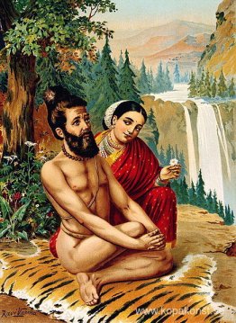 Nymfen Menaka som frestar yogin Nymfen Menaka som frestar yogin