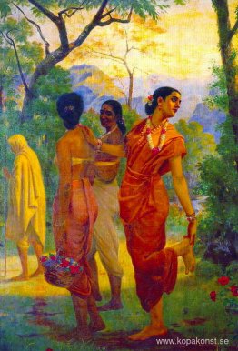 Shakuntala ser tillbaka för att skymta Dushyanta Shakuntala ser tillbaka för att skymta Dushyanta