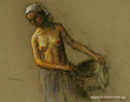 Kvinna med korg Kvinna med korg