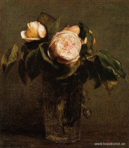 Rosor i ett högt glas Rosor i ett högt glas