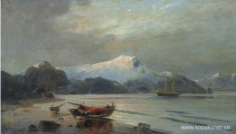 Bay med båtar Bay med båtar