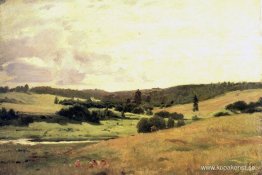 Flodens dal nära byn Vori virvel, landskap med barn Flodens dal nära byn Vori virvel, landskap med barn