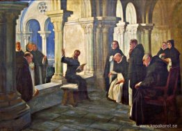 Camões läser Os Lusíadas till bröderna i São Domingos Camões läser Os Lusíadas till bröderna i São Domingos